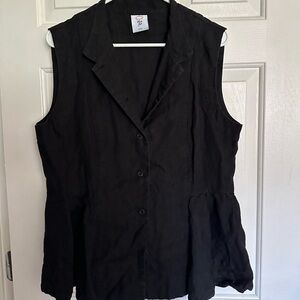 Son de Flor peplum linen vest